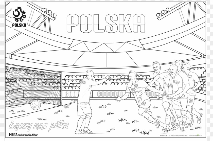 Football Poland National Team Coloring Book Line Art Polish Association PNG