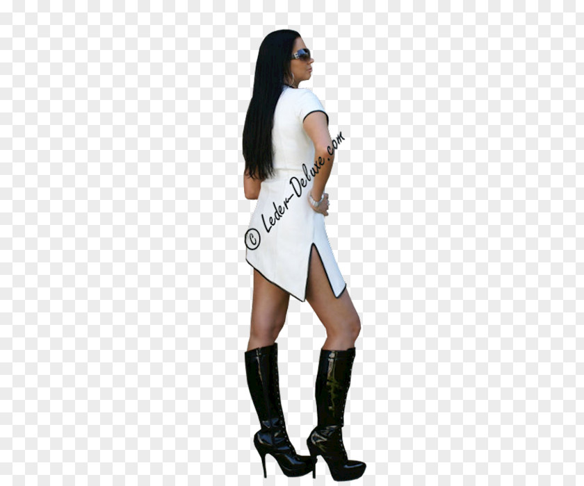 Little White Dresses Shoe Shoulder Costume Knee PNG