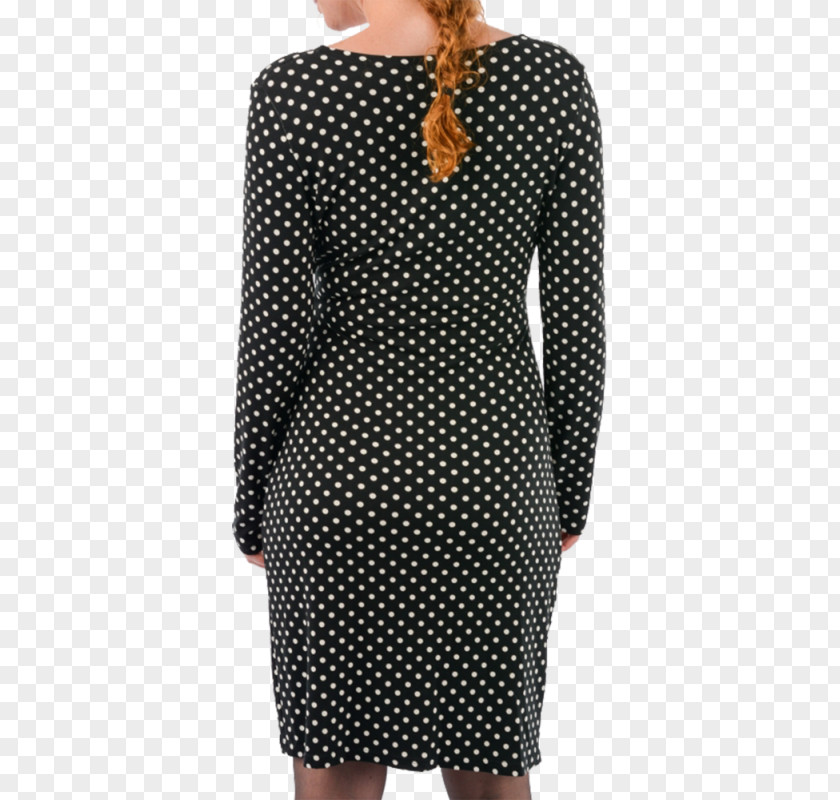 White Dots Polka Dot Little Black Dress Neck PNG