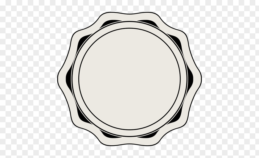 Vintage Label Tableware Circle Oval PNG