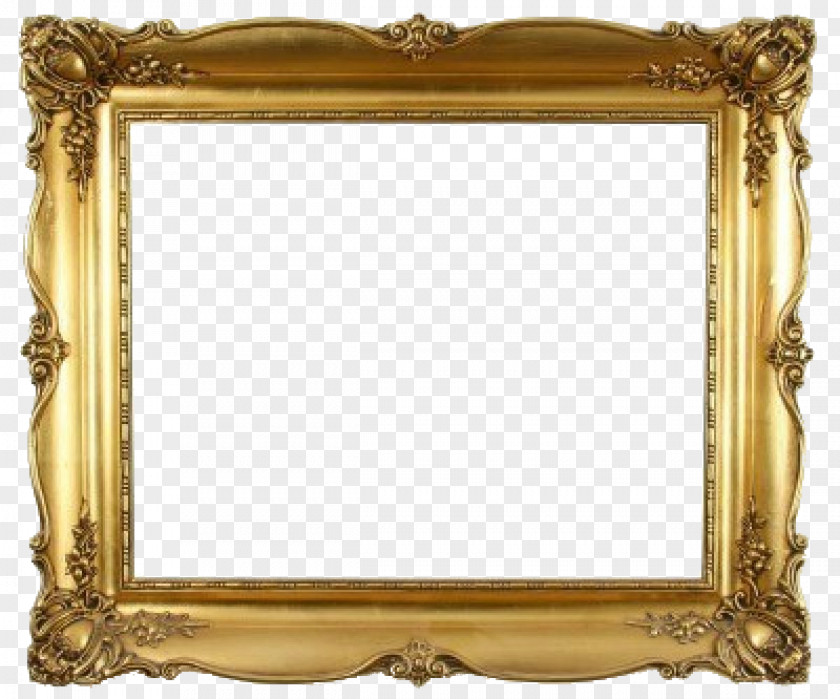 Antique Picture Frames Gold Stock Photography PNG