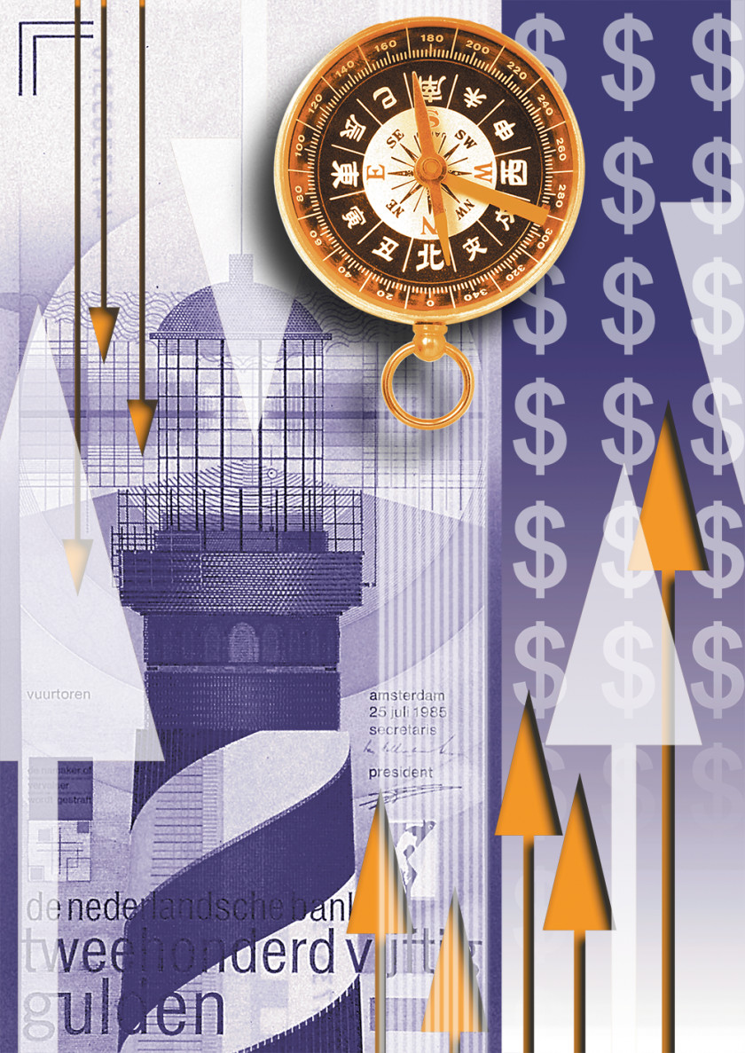 Compass Dollar Science And Technology Arrow Fundal PNG