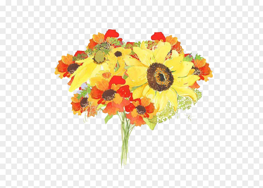 Flower Bouquet Watercolor Painting Cut Flowers Floral Design PNG