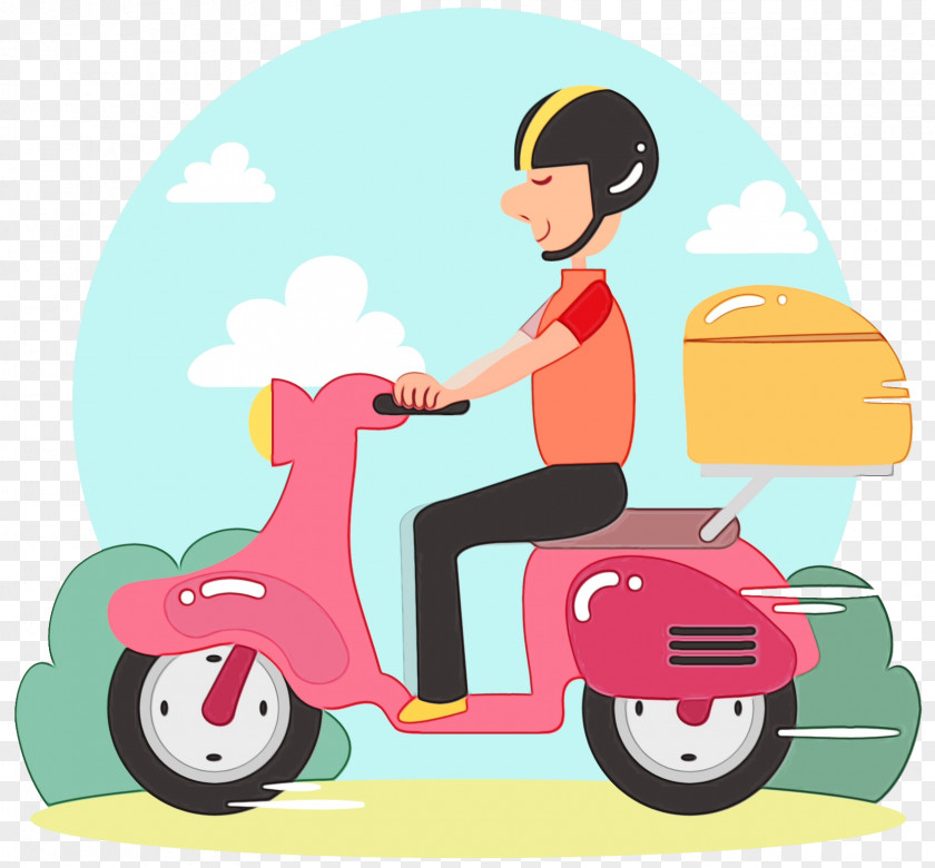 Sharing Scooter Motorcycle Cartoon PNG