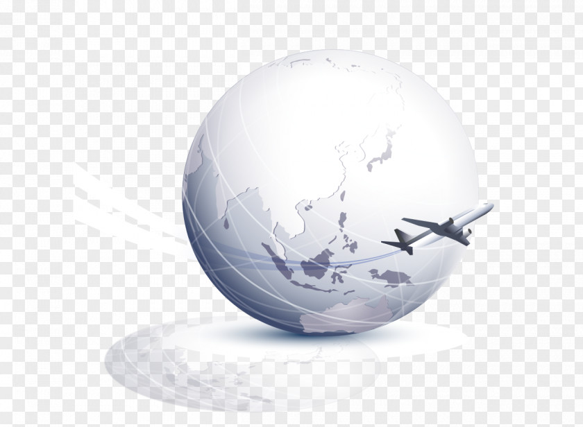 Vector Earth Airplane PNG