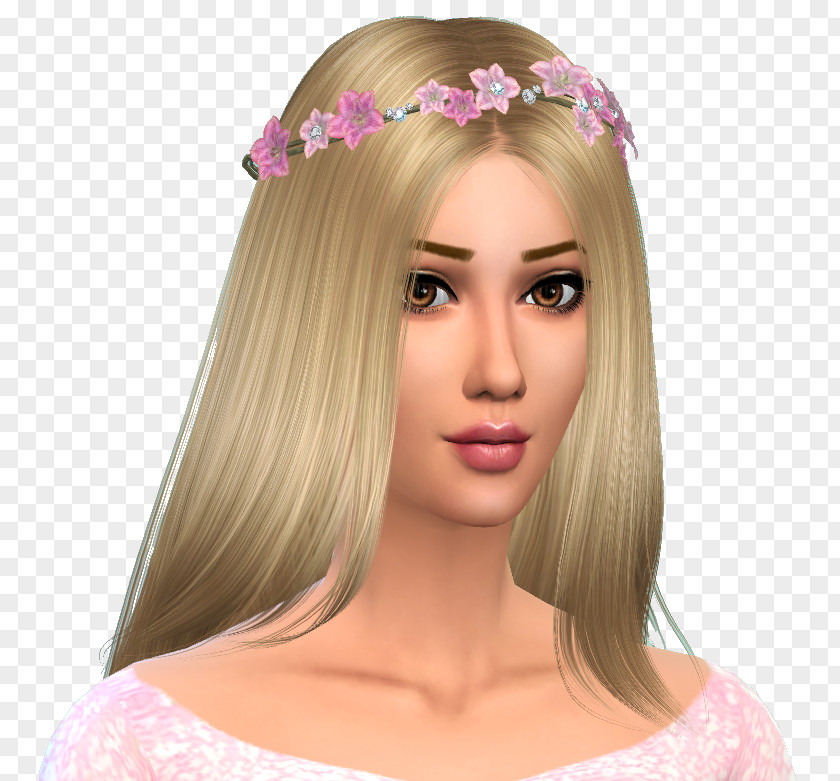 Newcrest Mining Blond Headpiece Brown Hair PNG