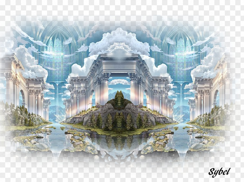 Winter Elements Visionary Art Canvas Print Painting PNG