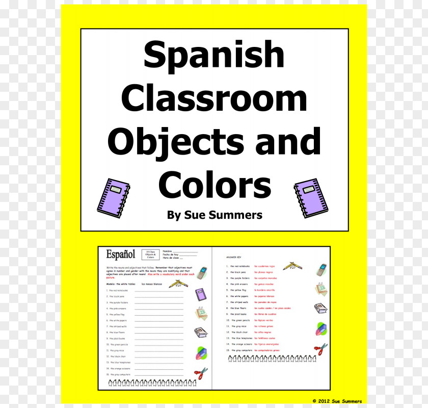 Word Classroom Spanish Object Pronoun Worksheet PNG