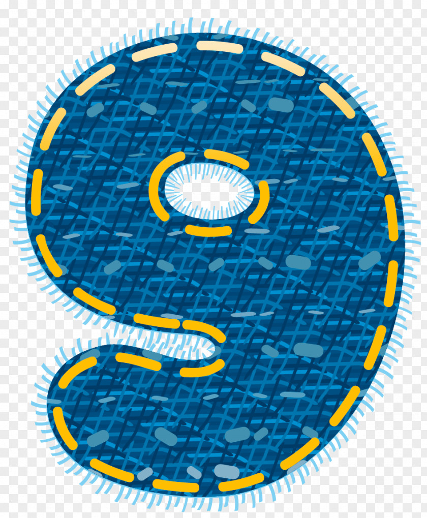 Blue Jeans Number Nine Clipart Picture PNG