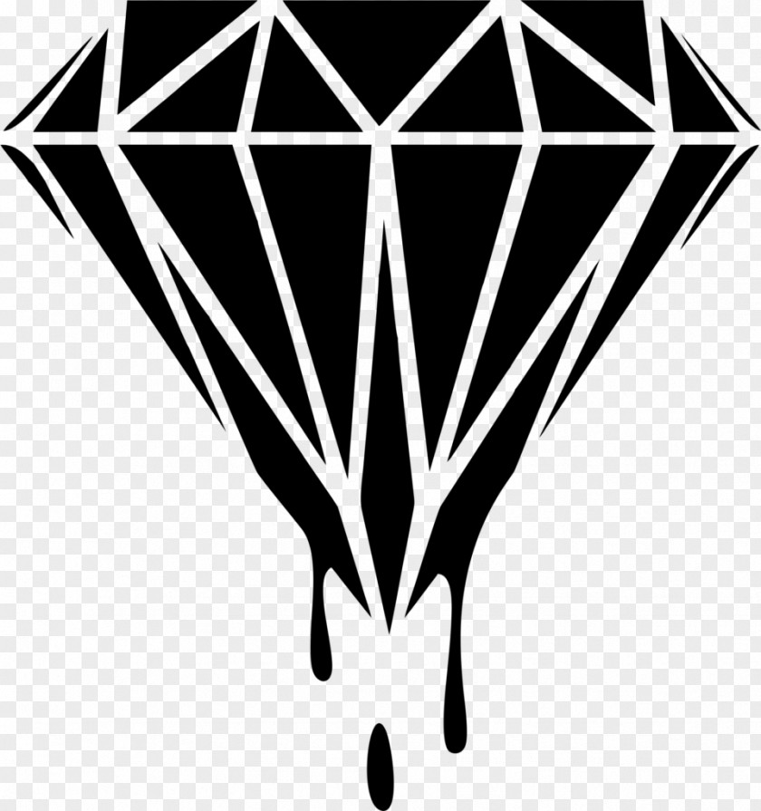 Diamond Drawing Black Decal T-shirt Sticker PNG