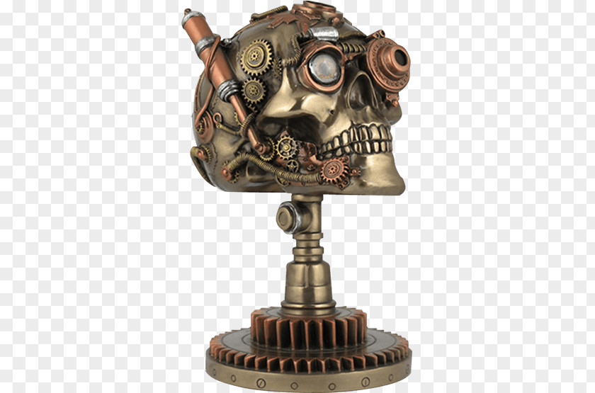 Western Skull Steampunk Punk Subculture Science Fiction Figurine PNG