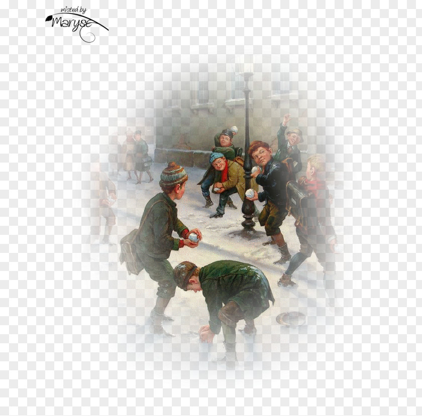 Winter Snowball Fight Blizzard PNG