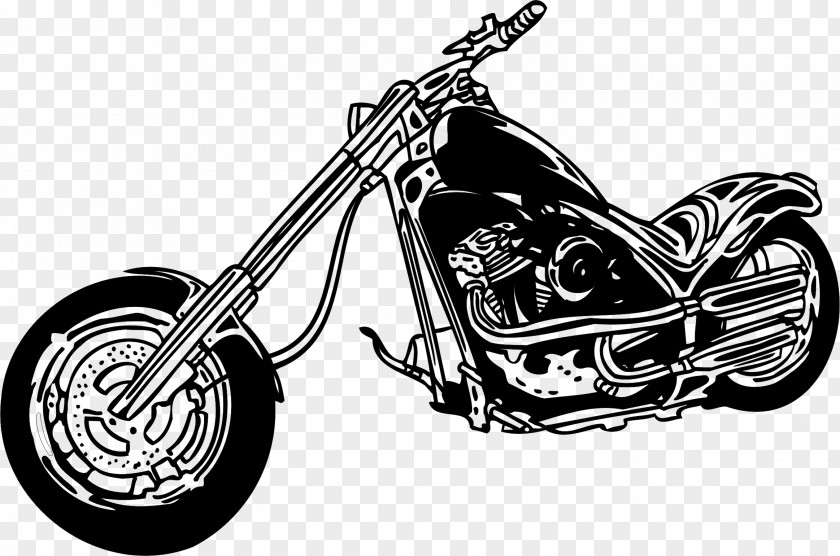 Motorcycle Harley-Davidson Chopper Clip Art PNG