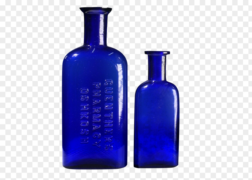 Navy Blue Bottle Oshkosh Glass Cobalt PNG