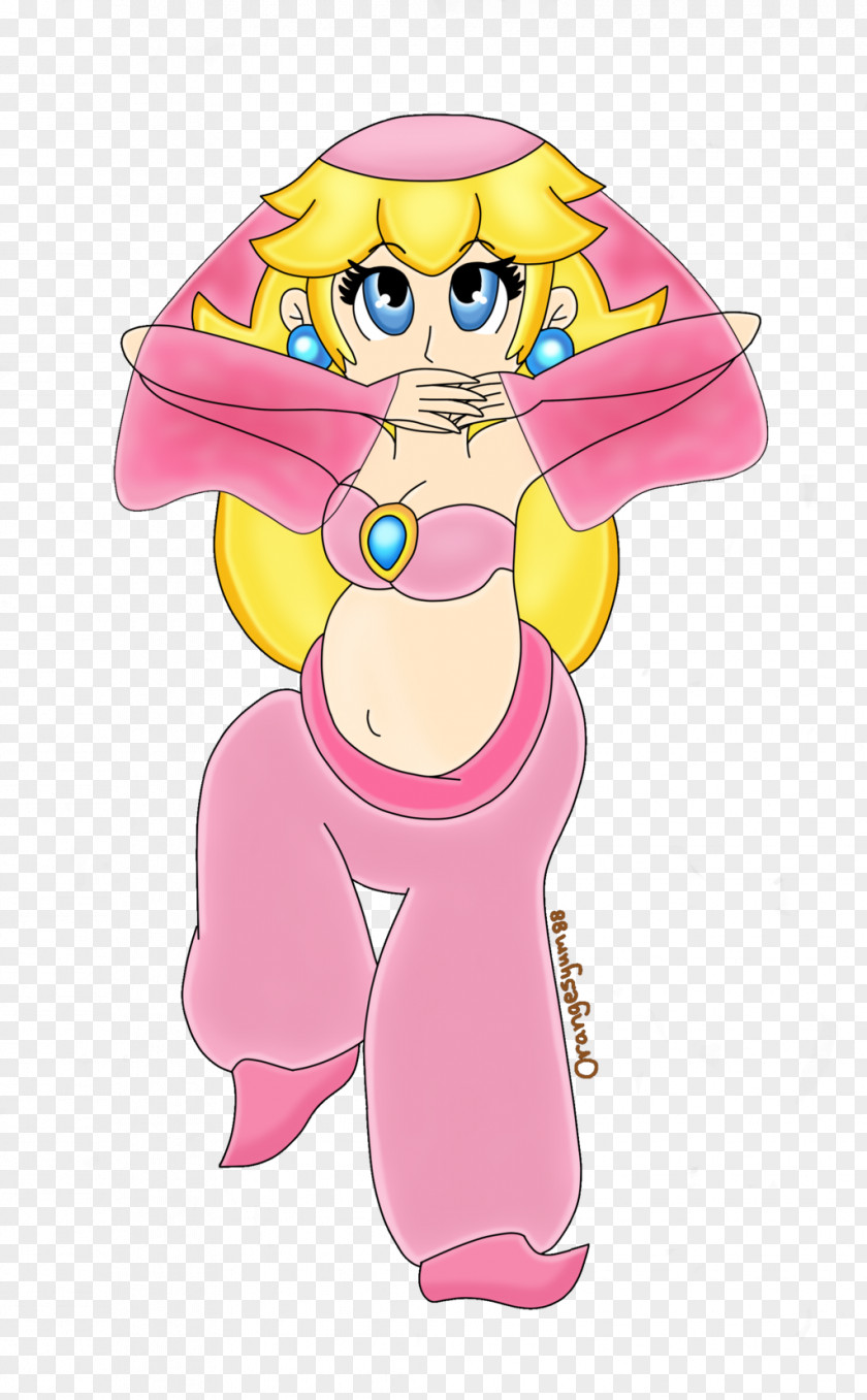 Peach Princess Daisy Art Belly Dance PNG