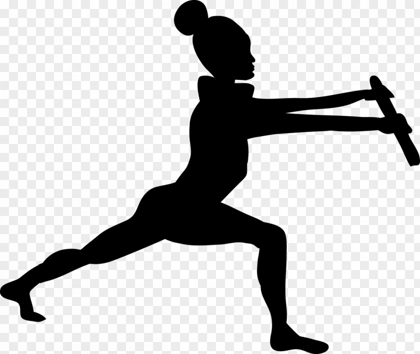Silhouette Physical Fitness Knee Stretching Clip Art PNG