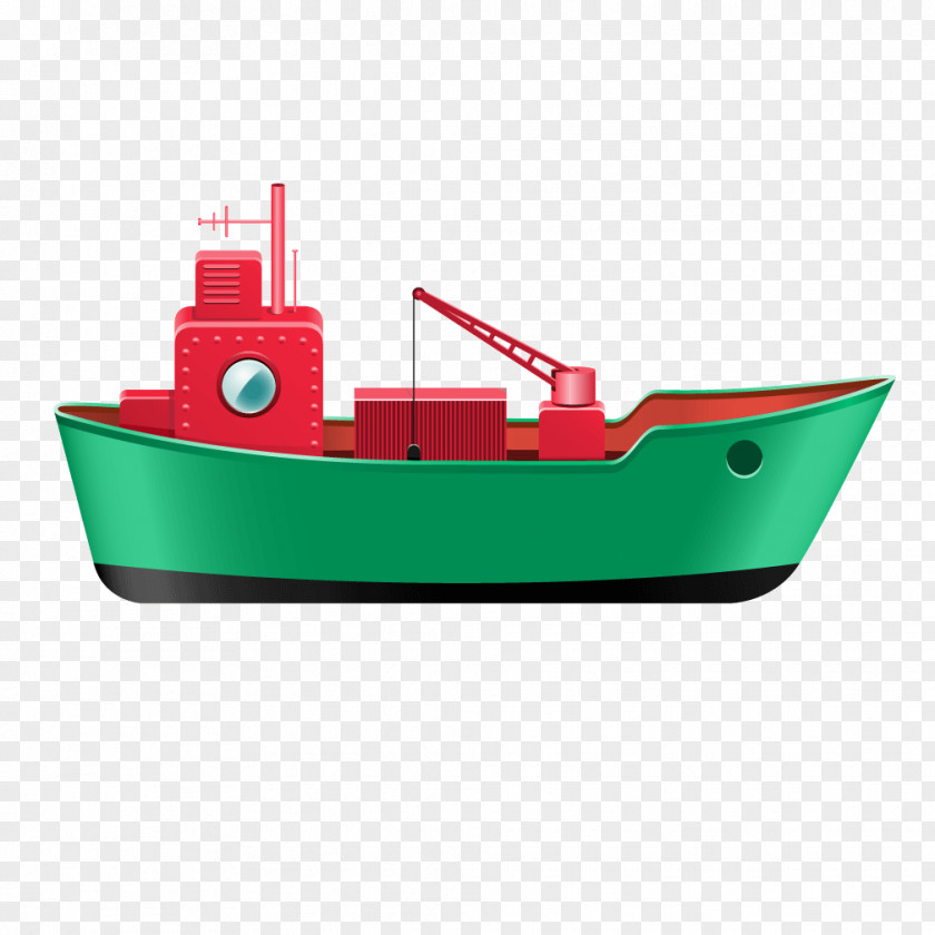 Green Texture Lifelike Ship Boat Red PNG