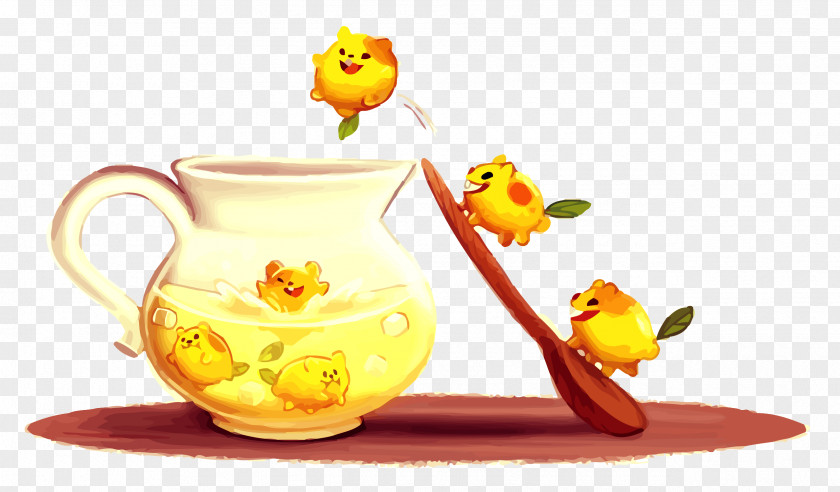 Vector Lemon Tea DeviantArt Painting Drawing PNG