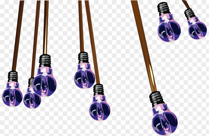 Vector Purple Hanging Lamp Incandescent Light Bulb Euclidean PNG