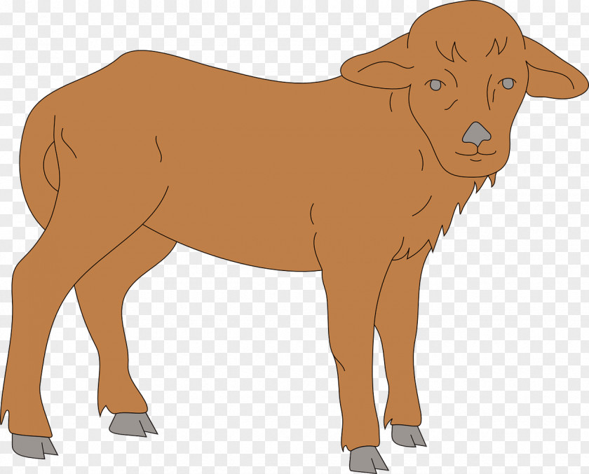 Brown Goat Cub Calf Cattle Clip Art PNG