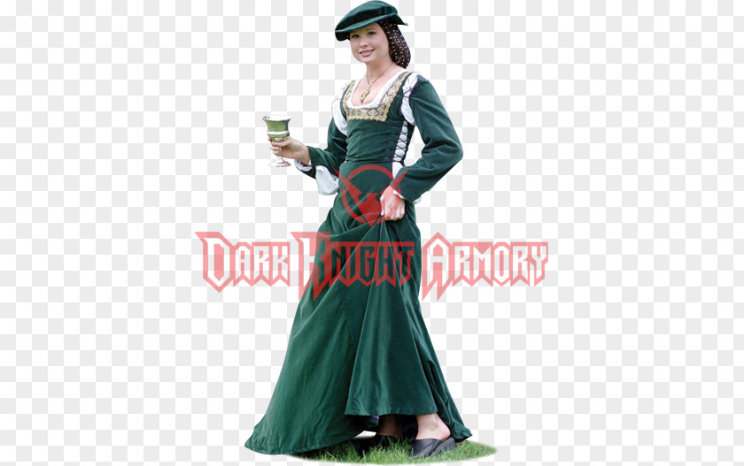 Dress Renaissance 15th Century Costume Gown Wedding PNG