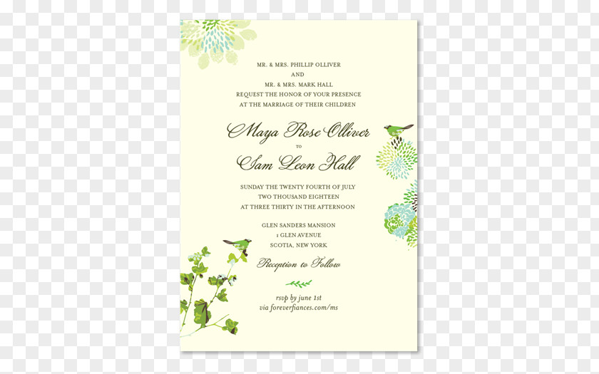 Autumn Invitation Card Mushroom Watercolor Wedding Paper Green Rehearsal Dinner PNG