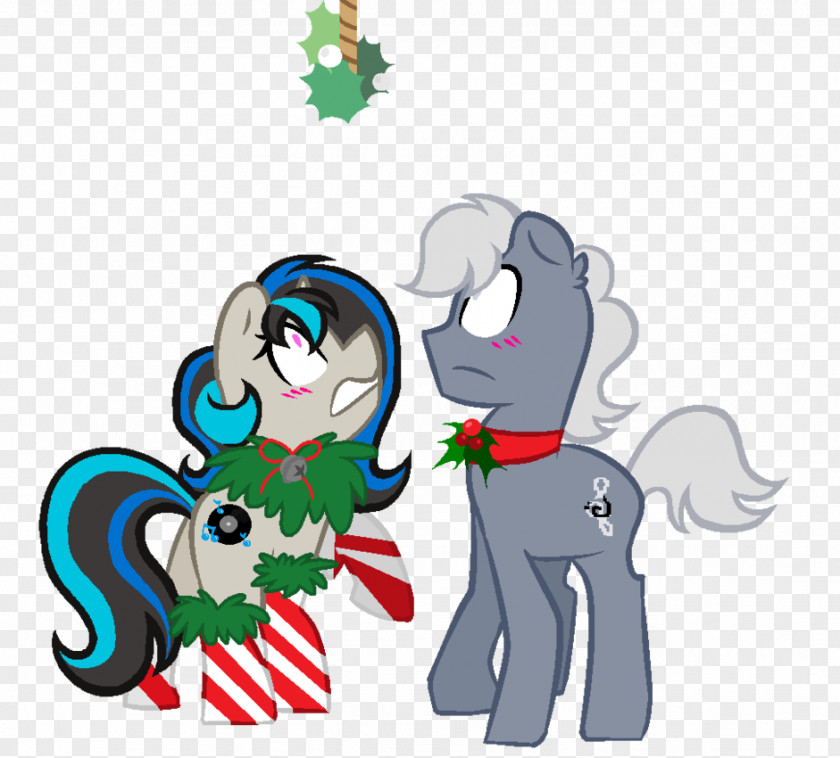 Christmas Pony Mistletoe PNG