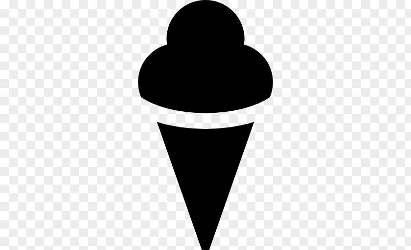 Ice Cream Silhouette Cones Sundae Food Dessert PNG