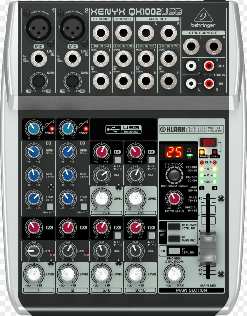 Mixer Microphone Audio Mixers Behringer USB PNG