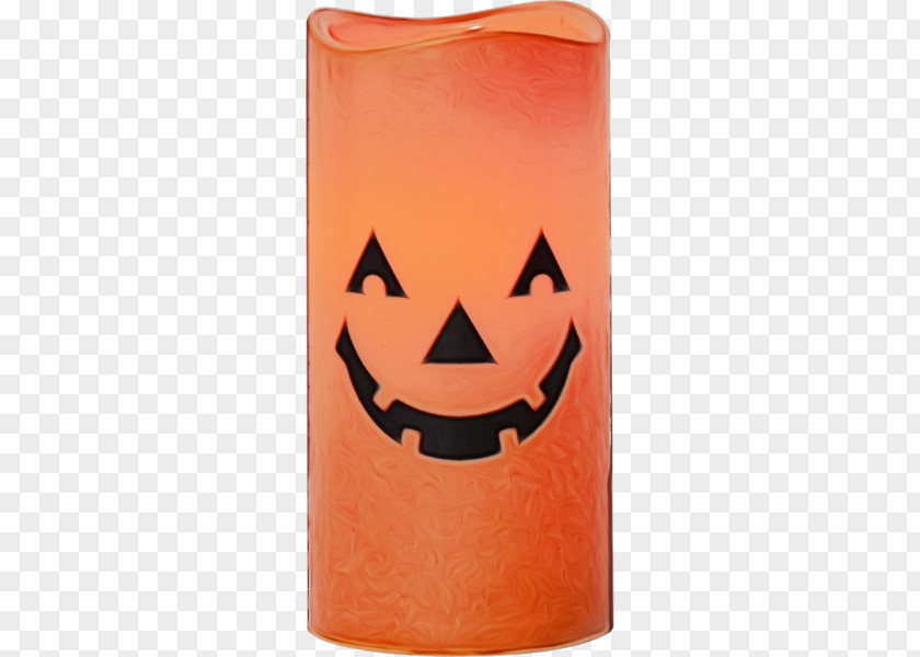 Smile Flameless Candle Orange PNG