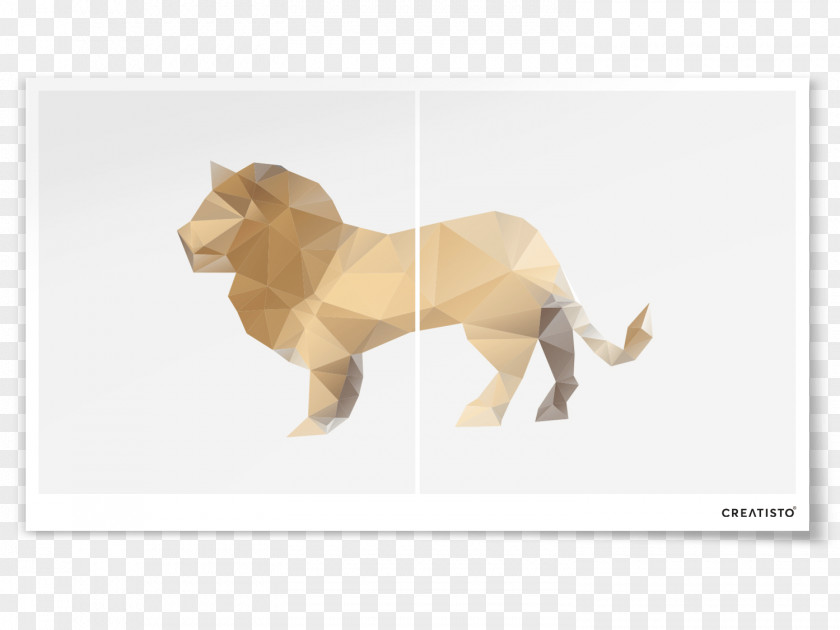 Lion Polygon Paper Origami Triangle PNG