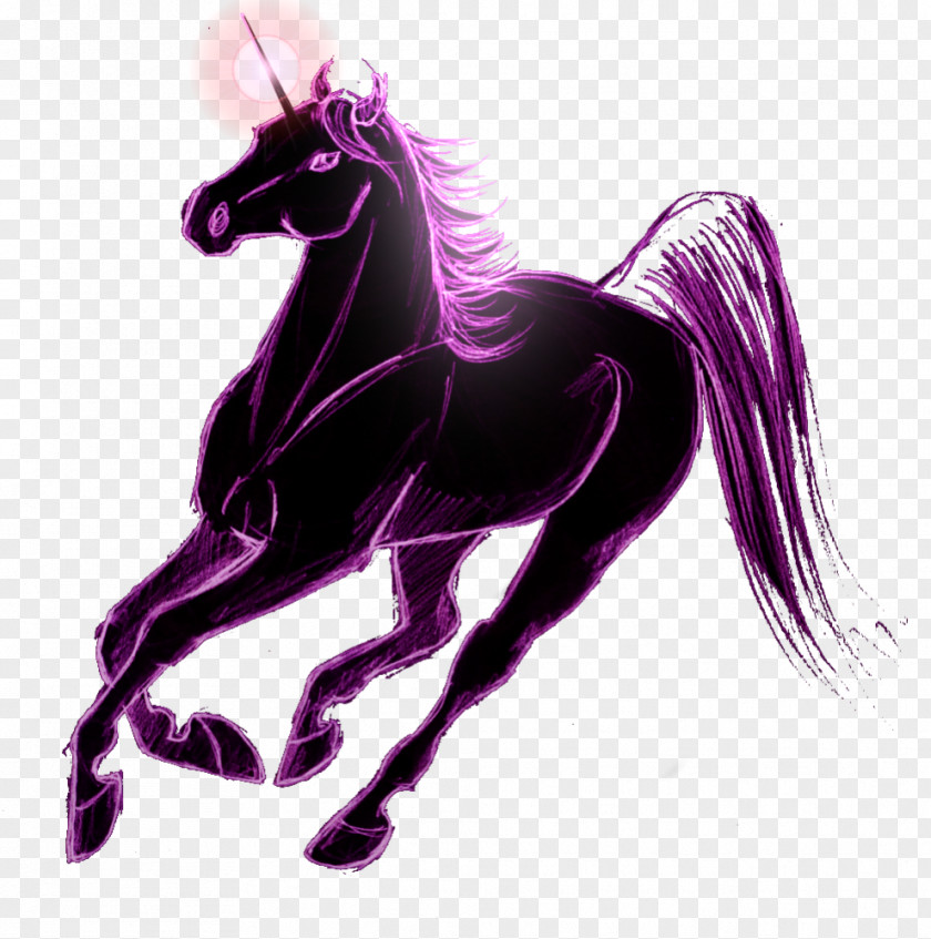 Mustang Mane Stallion Unicorn Halter PNG