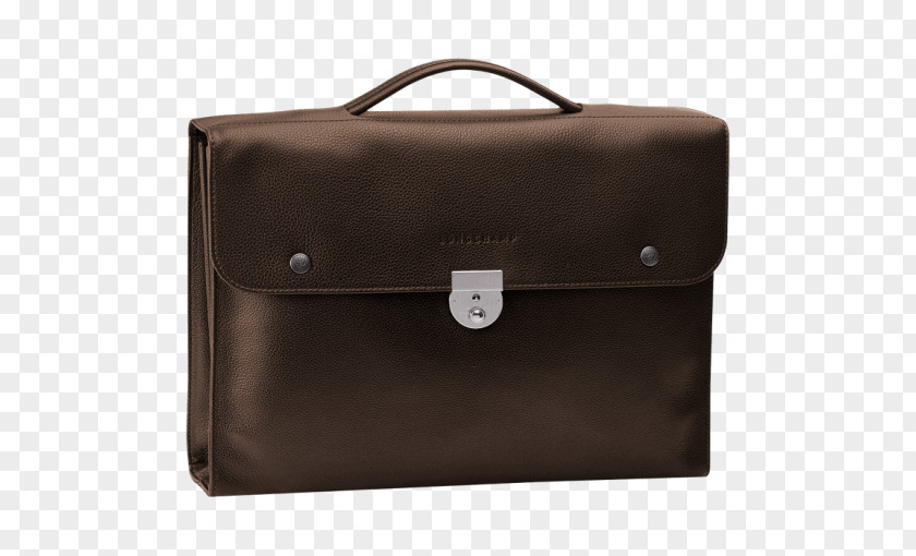 Bag Briefcase Leather Longchamp Handbag PNG