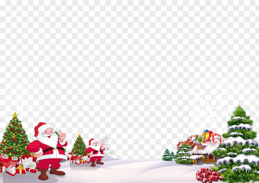 Santa Claus Christmas Tree Gift PNG