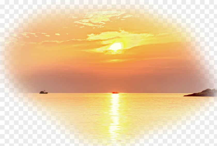 Sunrise At Sea Free Pictures Sky Yellow Wallpaper PNG