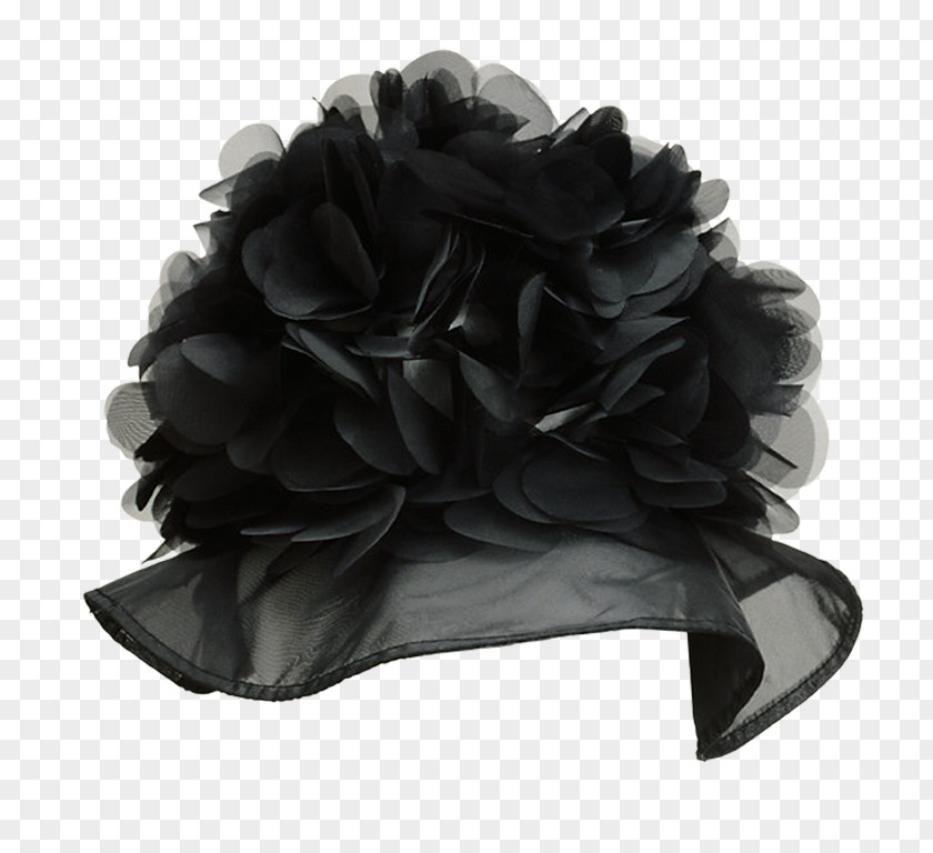 Black Flower Hat Glove Cap Clip Art PNG
