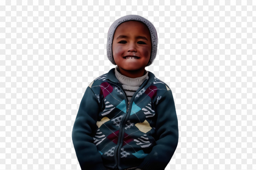 Black Hair Smile Outerwear Hoodie Hood Jacket Child PNG