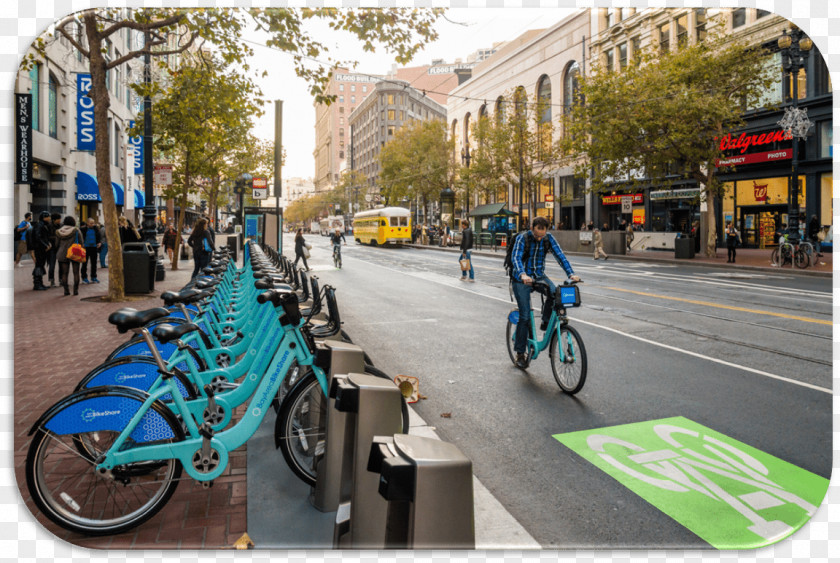 Cycling San Francisco Road Bicycle Curbed Transport PNG