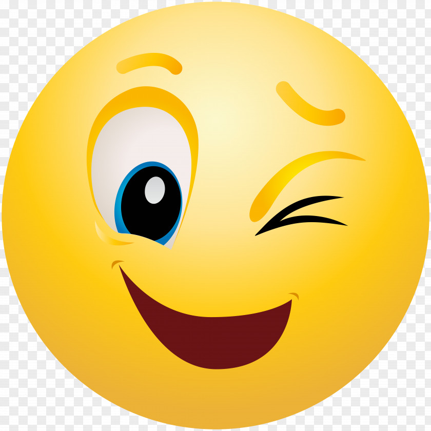 Emoji Emoticon Smiley Wink Clip Art PNG