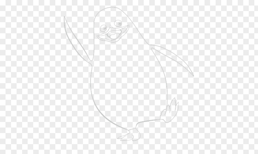 Penguin Drawing Water Bird Ducks, Geese And Swans Rabbit Goose PNG