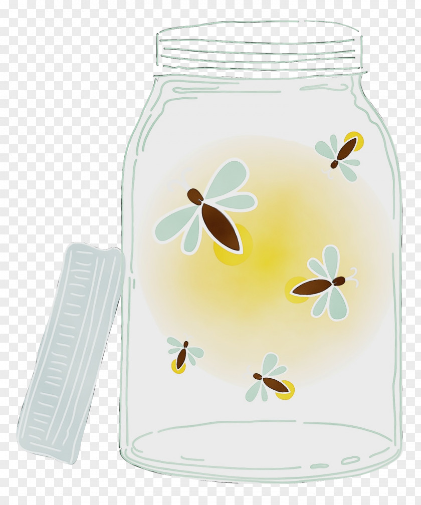Tableware Glass Watercolor Butterfly Background PNG