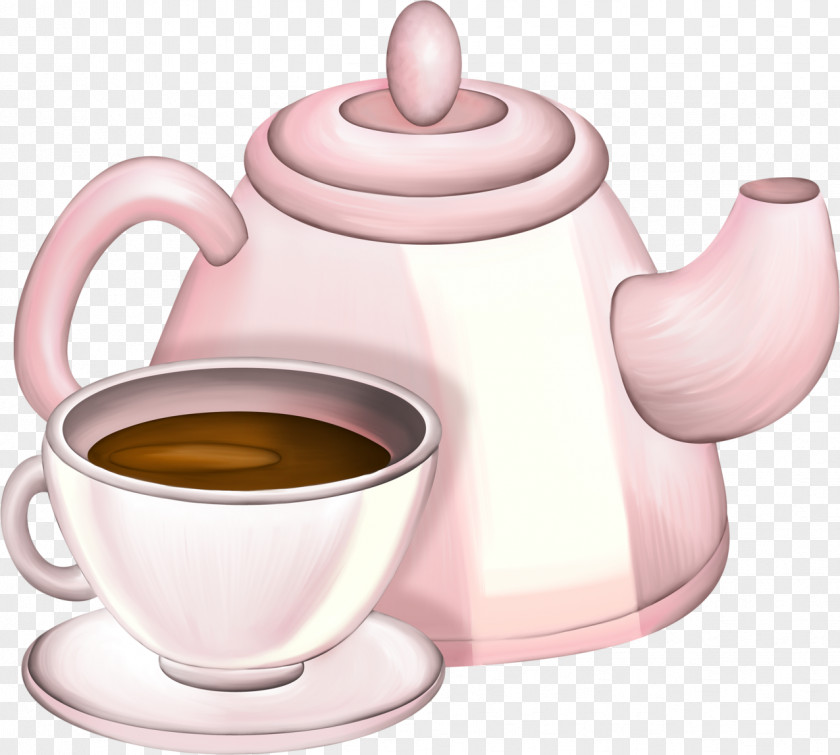 Cups Teapot Coffee Cup Saucer PNG