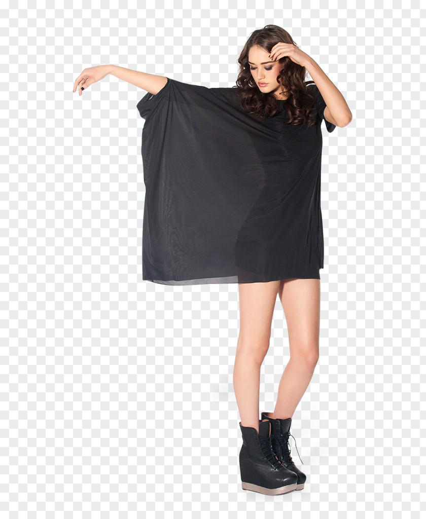 Drape Little Black Dress Sleeve Clothing Leggings PNG