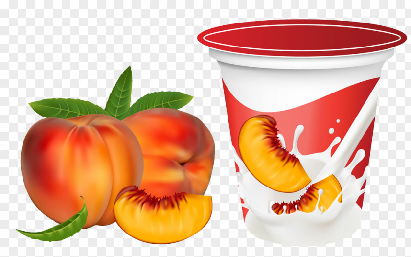 Fruit Yogurt Peach Clip Art PNG