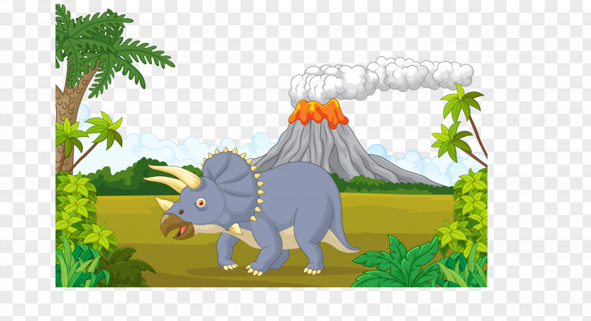 Vector Dinosaurs Triceratops Tyrannosaurus Prehistory Stegosaurus PNG