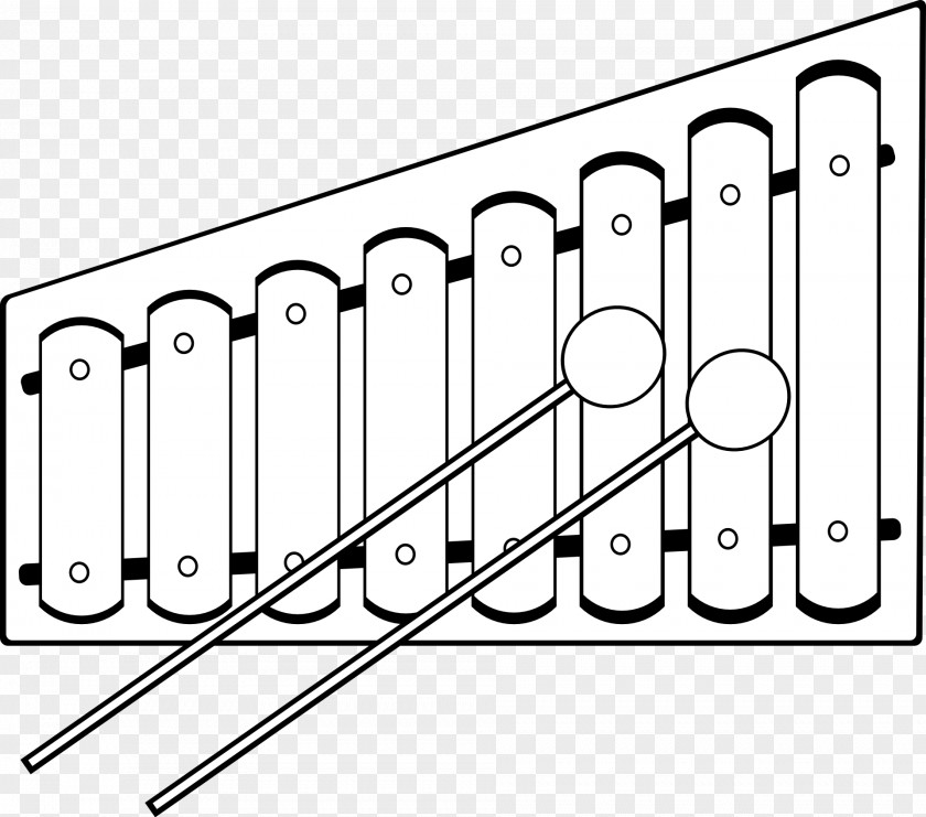 Xylophone Black And White Clip Art PNG