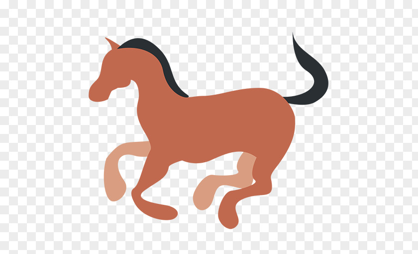 Animal Emoji Dog Mustang Pony Jockey Mane PNG