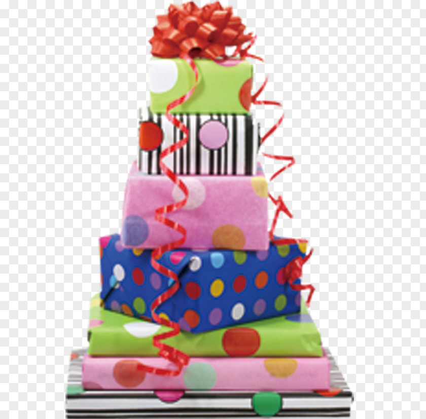 Creative Christmas Birthday Cake Gift Greeting & Note Cards Clip Art PNG