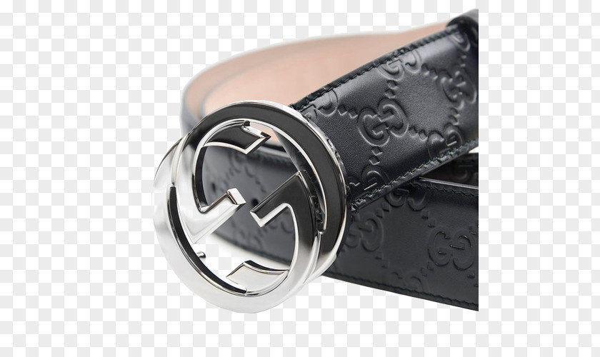 GUCCI G Men's Leather Belt Button Board Buckle Handbag PNG