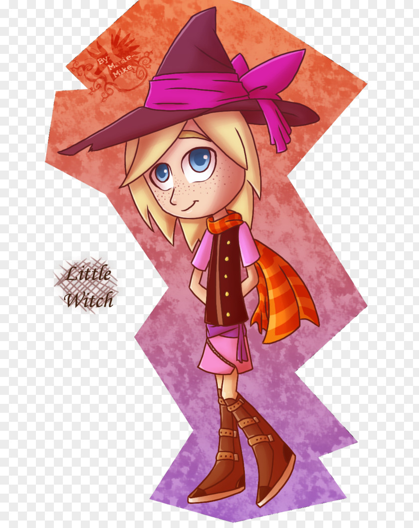 Little Witch Cartoon Character Fiction PNG